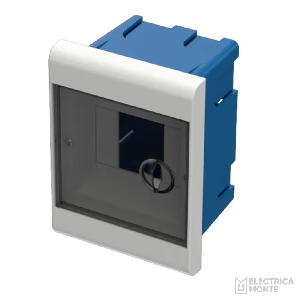 Caja de Embutir c/puerta de 2 a 4 Modulos con Riel Plastico Cabrera