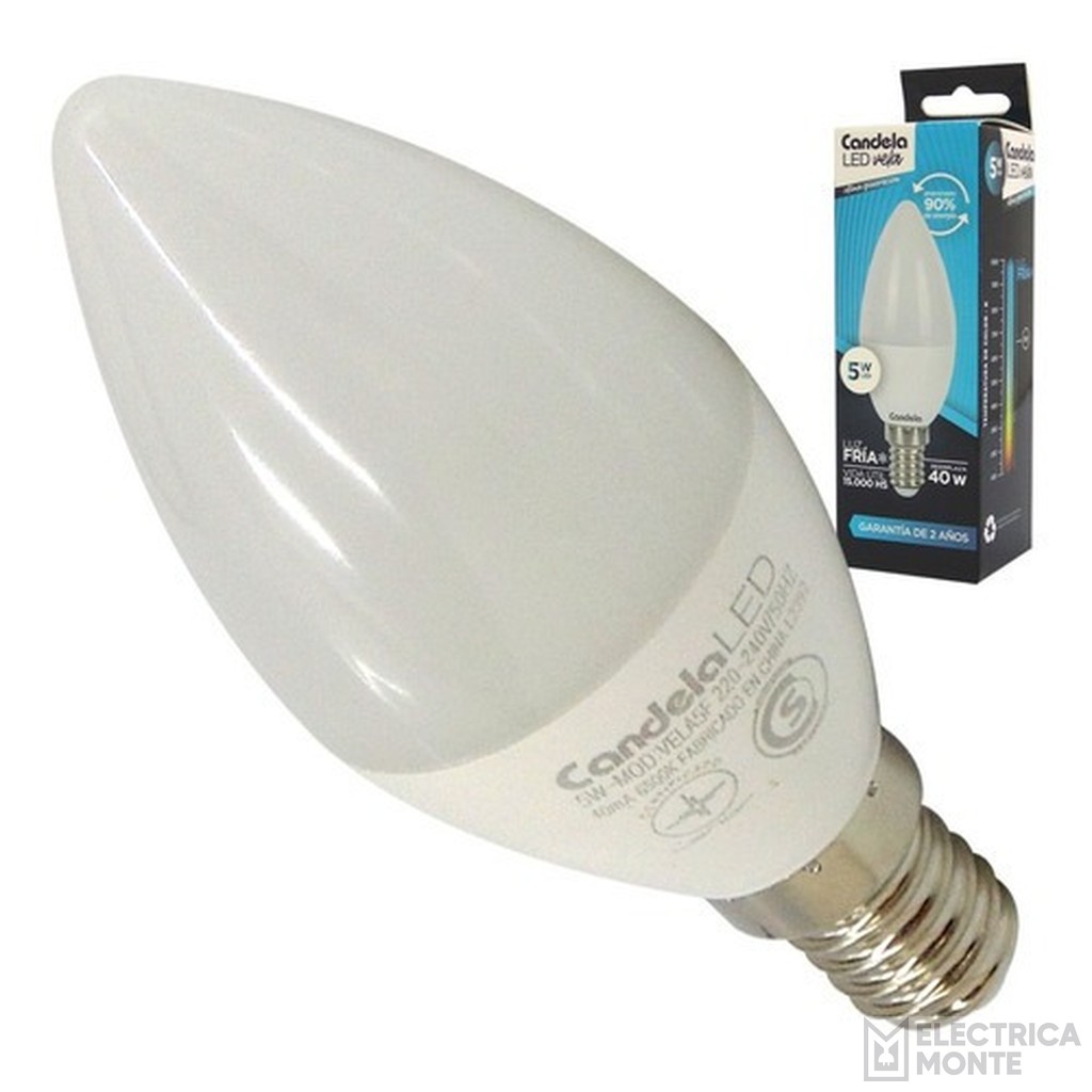 Lampara Vela 5w Fria Candela