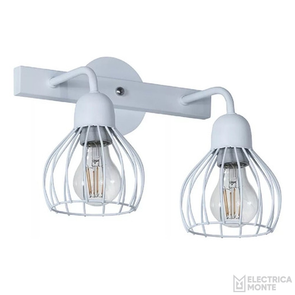 Aplique jaula "PORTO" Blanco