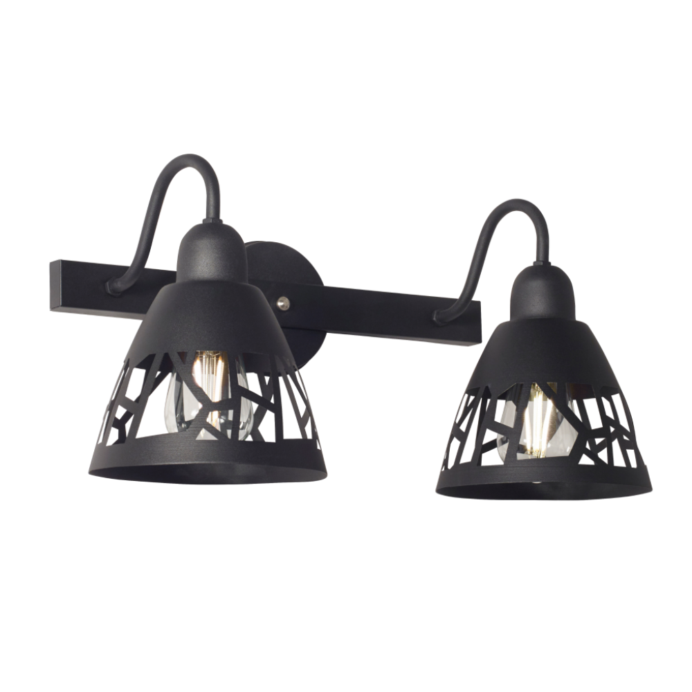 Aplique "SANTANDER" Dos Luces Negro