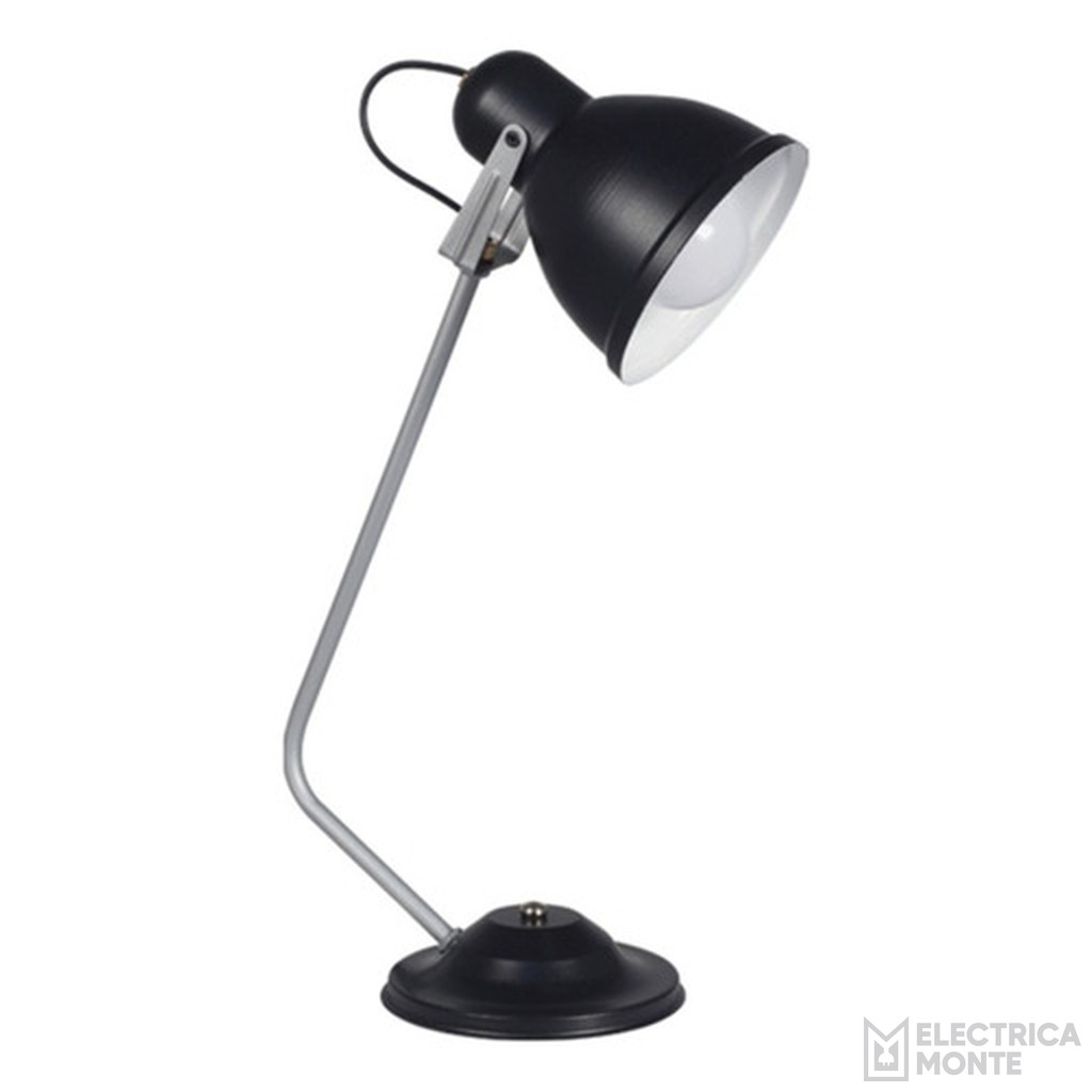 Lámpara de escritorio c/capuchón de chapa Negro