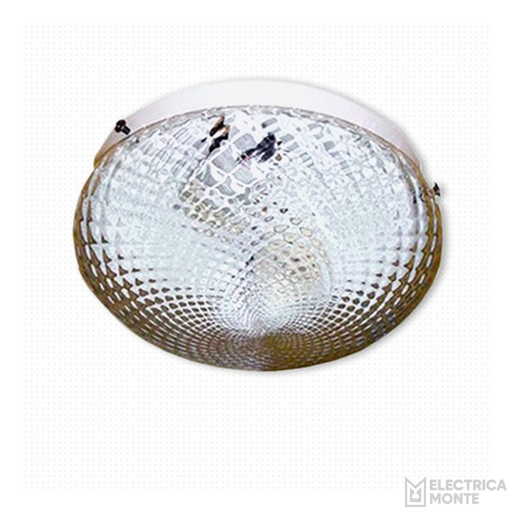 Plafón "BOINA VENECIANO" 20 cm con Base Blanca