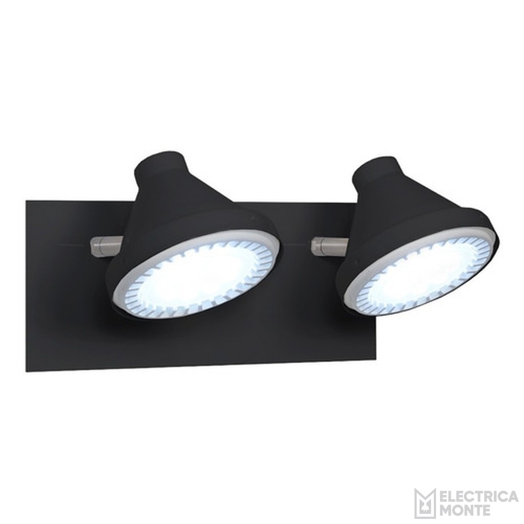 Spot Doble "OSLO" Negro