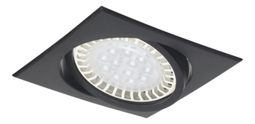 Spot de embutir cuadrado de pvc p/lampara AR-111 Negro