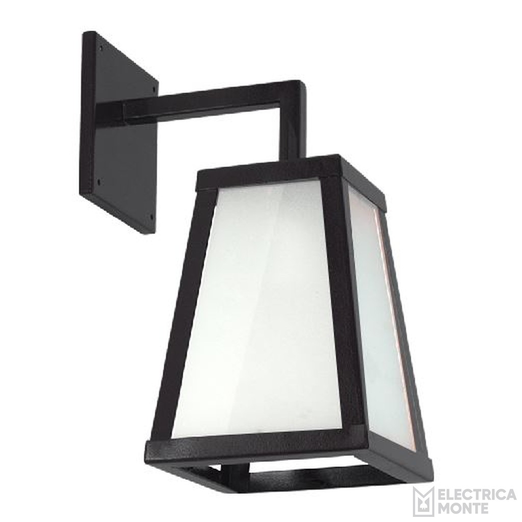 Farol Zeus II Chico Interior/Exterior Vidrio Satinado E27 Chapa