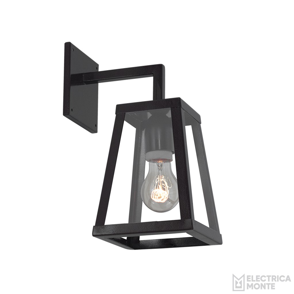 Farol Zeus II Chico Interior/Exterior Vidrio Transparente E27 Chapa