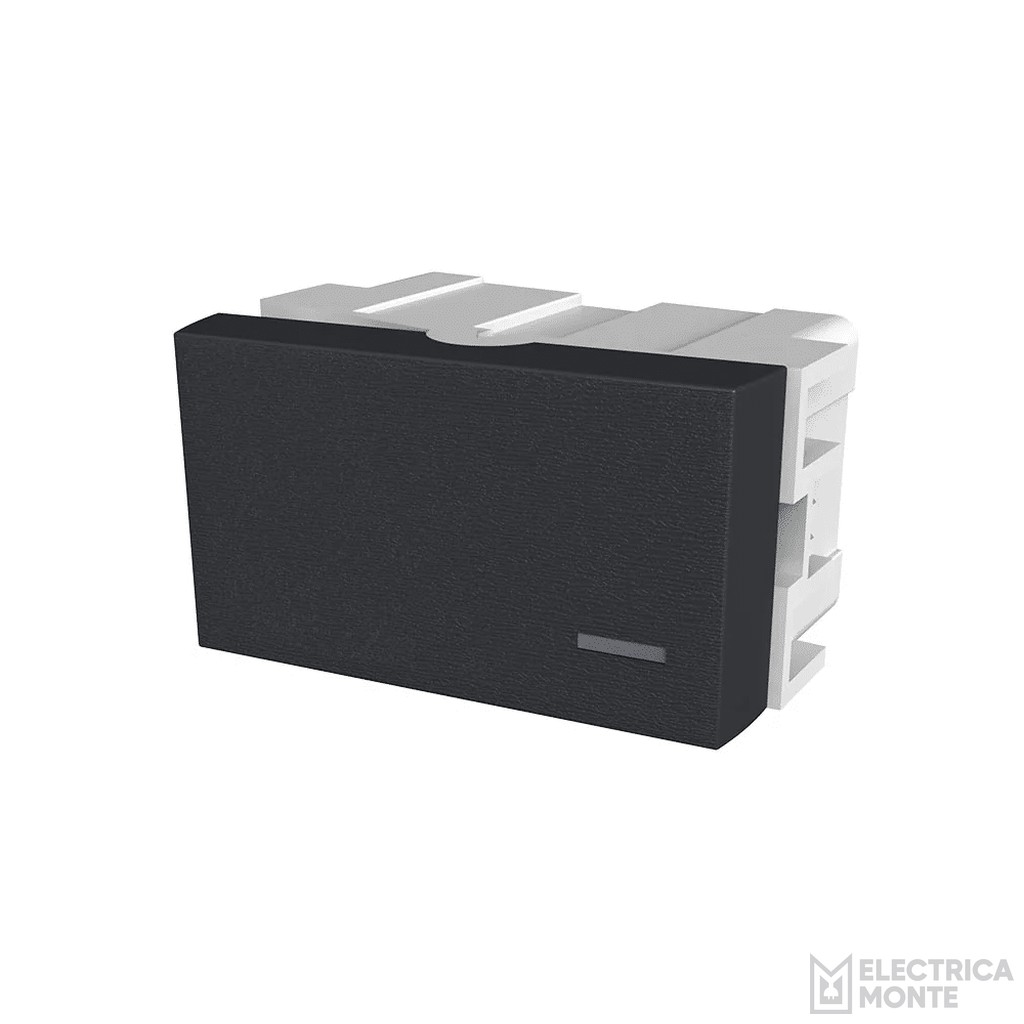 Tomacorriente Doble Bipolar 125/250Vca - 15/10A Platinum Negro Jeluz