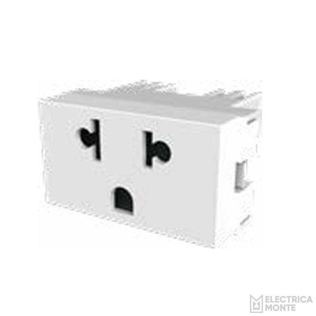 Tomacorriente Bipolar 125/250Vca - Exportacion Platinum Blanco Jeluz