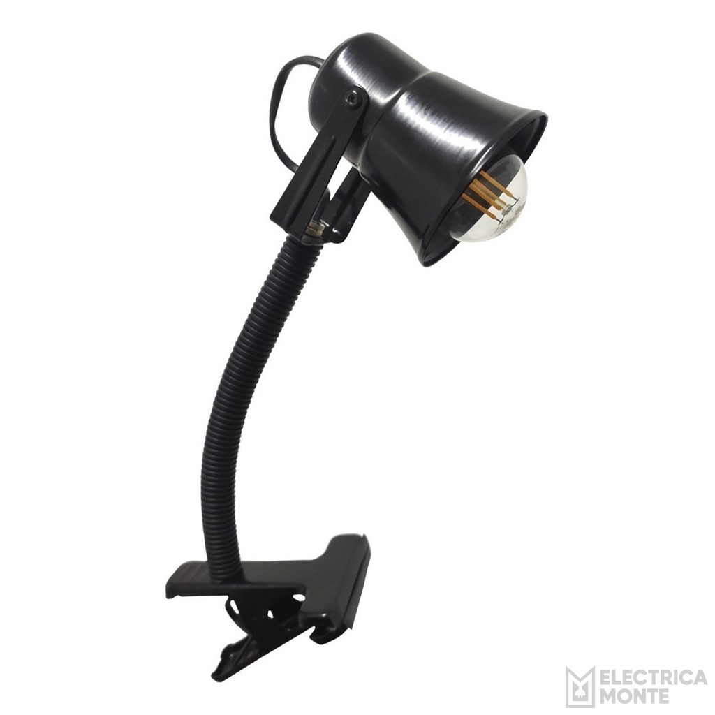 Velador pinza negro