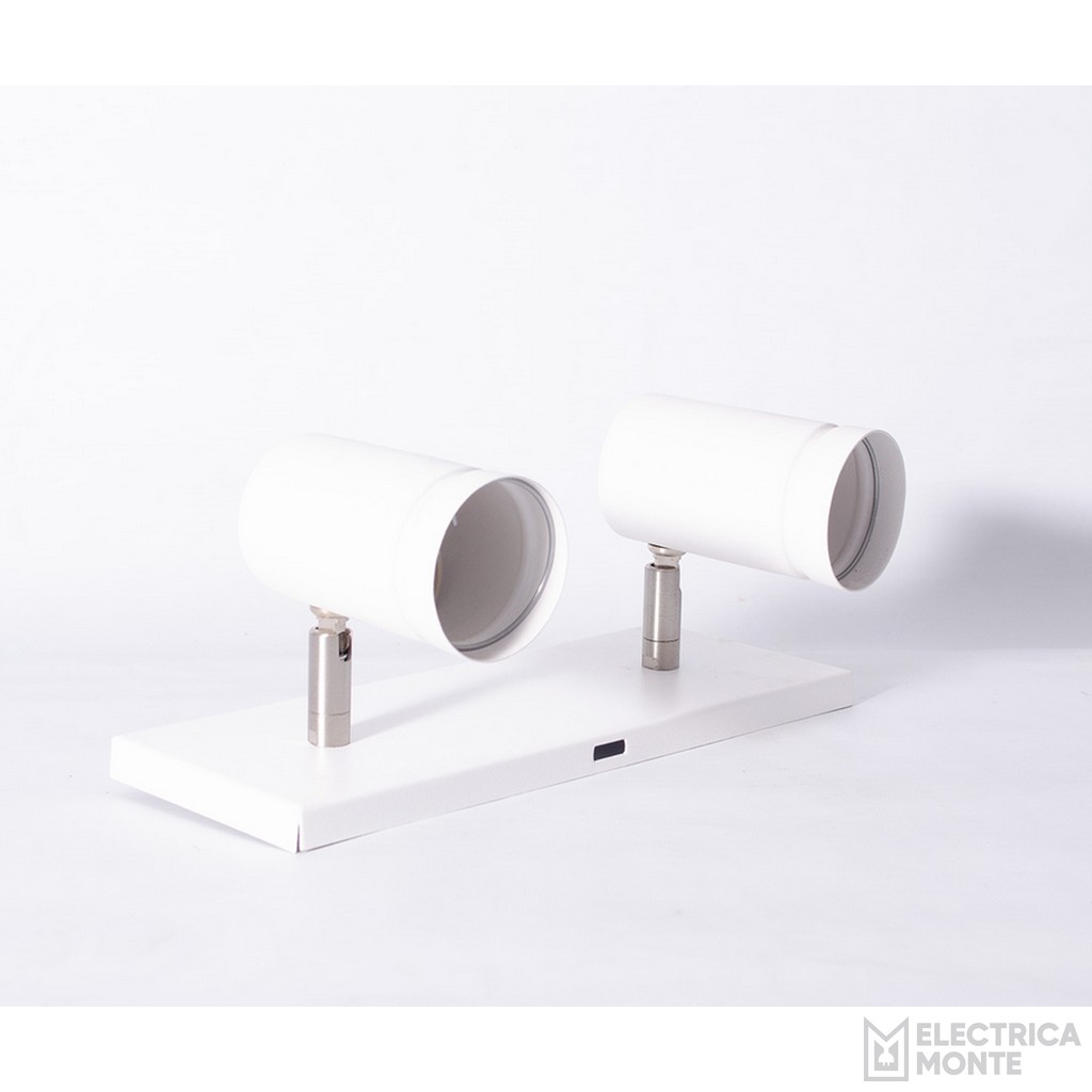 Spot Dicro 9cm chapa 2 luces Blanco