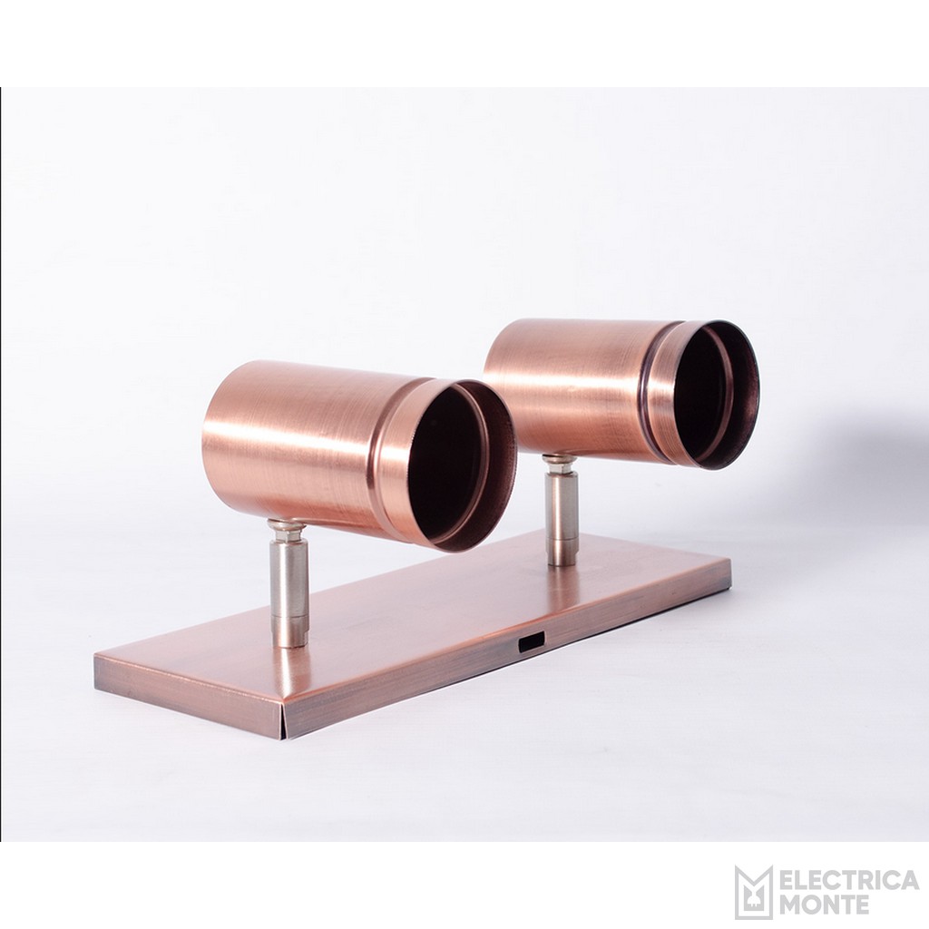 Spot Dicro 9cm chapa 2 luces Cobre