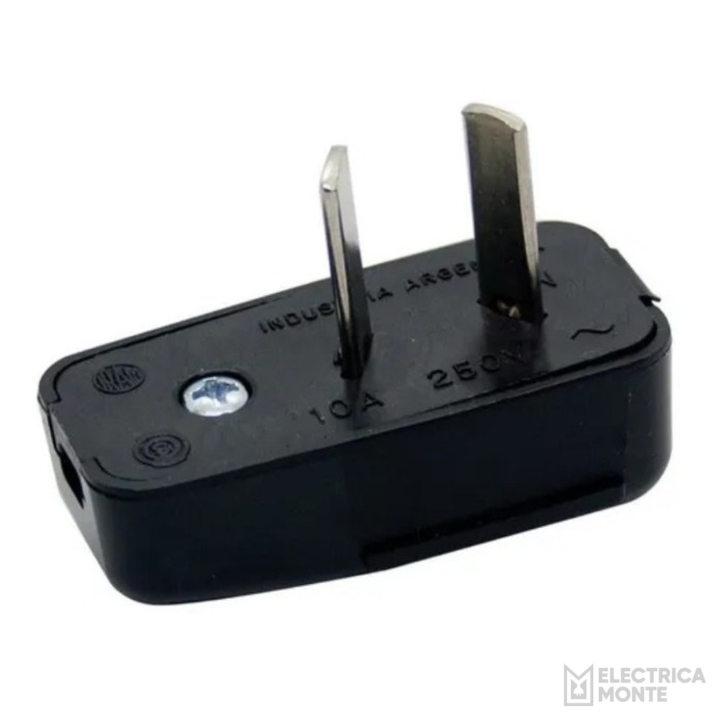 Ficha Bipolar sin Toma de Tierra Negro 10A MIG