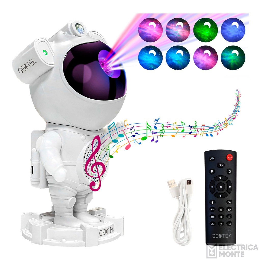 Velador Astronauta Proyector y Parlante Bluetooth