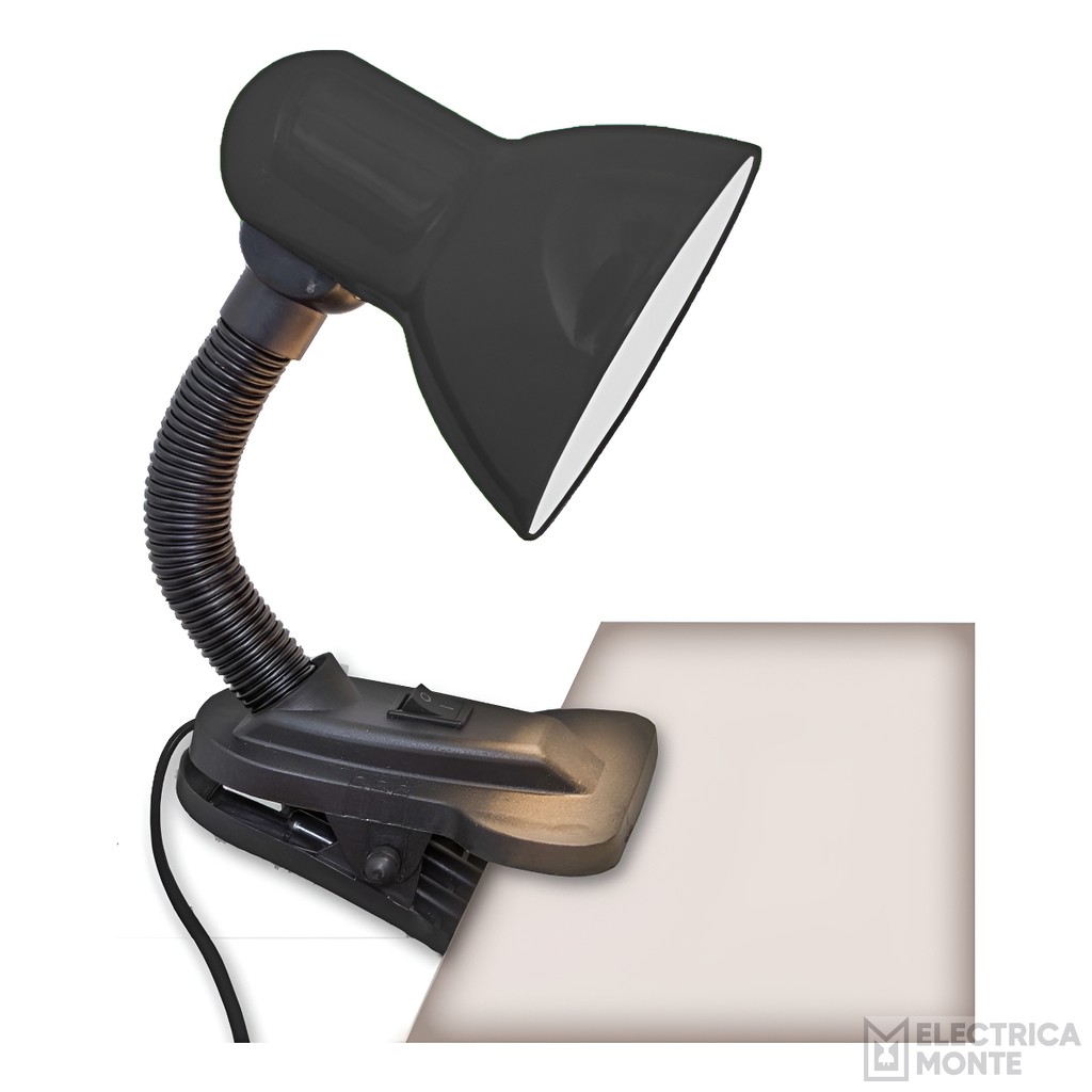 Lampara Velador Pinza Oryx Negro