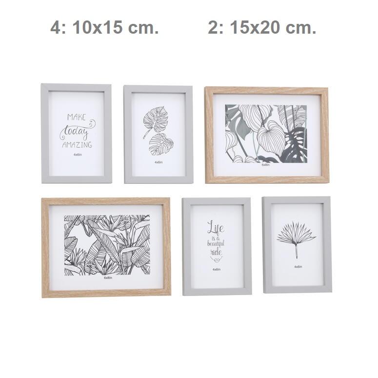 Set de 6 Portaretratos en Diversas Medidas