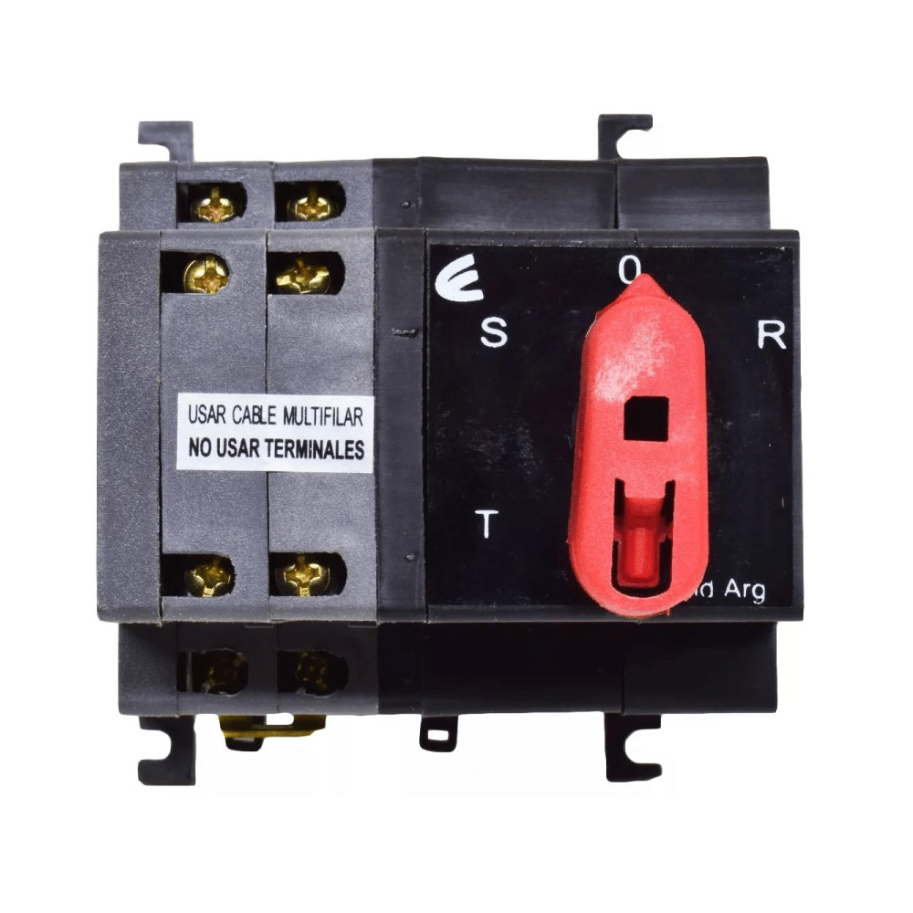 Selectora de Fase Trifasica DIN 0-R-S-T+N 40A Elibet