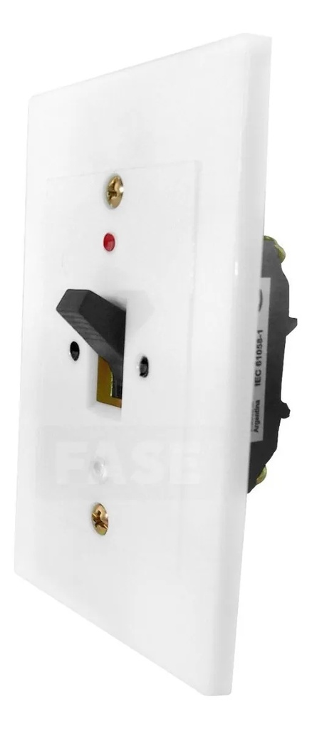 Llave Interruptora Palanca 2x20A Embutir 5x10 Blanco Elibet