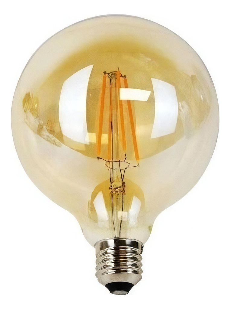 Lampara Deco Globo 120mm 8W E27 Dorada Calida Dimerizable Yarlux