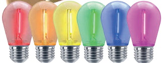 Lampara Deco Mini Edison 1W E27 Naranja Yarlux