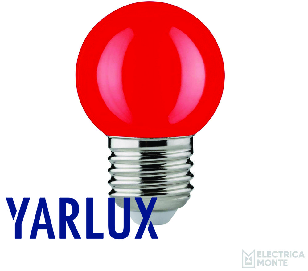 Lampara Gota 1W E27 Rojo Yarlux