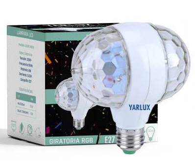 Lampara Dance Duo Rotativa RGB 6W E27 Yarlux