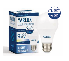 Lampara con Fotocelula 9W E27 Fria Yarlux