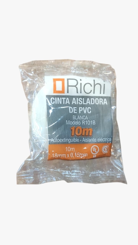 Cinta Aisladora PVC Blanca x10 mts Richi