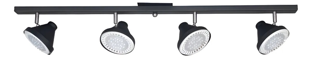 Spot "OSLO" 4 Luces Negro