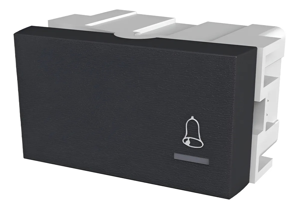 Interruptor Pulsador Unipolar 220Vca Platinum Negro Jeluz