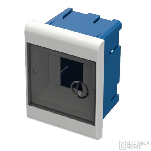 [CE 320] Caja de Embutir c/puerta de 2 a 4 Modulos con Riel Plastico Cabrera