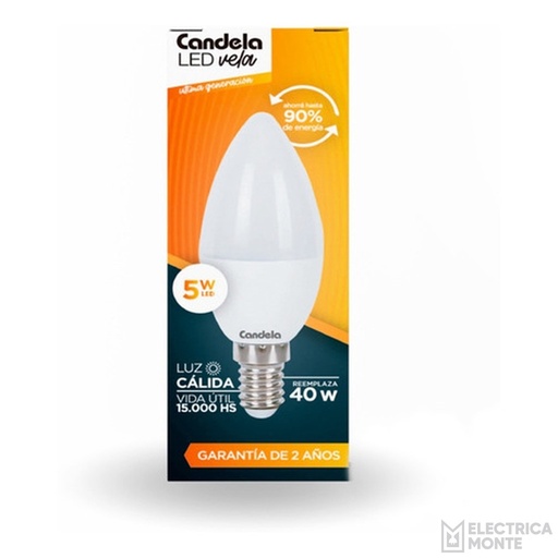 [6795] Lampara Vela 5w Calida Candela
