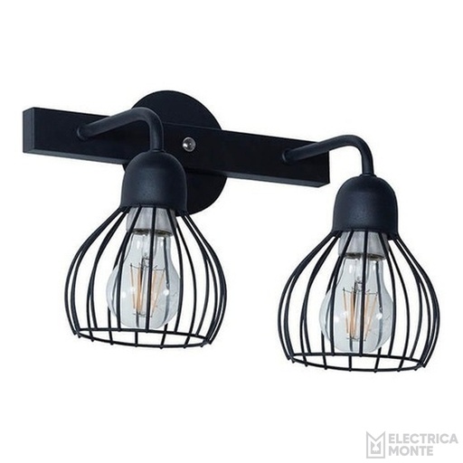 [AP-228N] Aplique jaula "PORTO" Negro