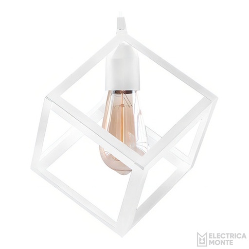 [C-1007-BT] Colgante "CUBO" Blanco