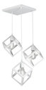 Colgante "CUBO" 3 Luces Blanco