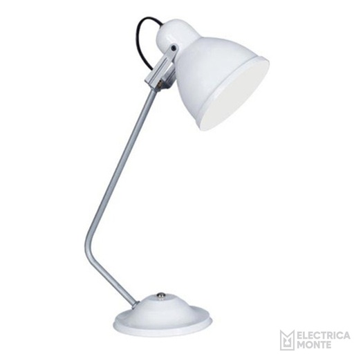 [L-122] Lámpara de escritorio c/capuchón de chapa Blanco
