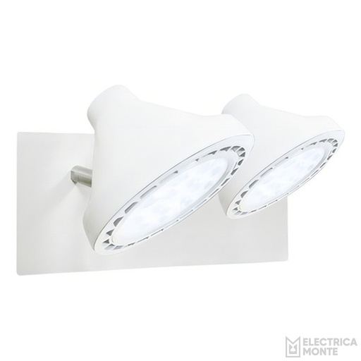 [S-216-BT] Spot Doble "OSLO" Blanco