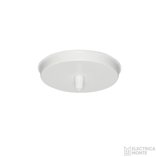 [X-64B] Tapa redonda de 3 luces s/cable Blanco