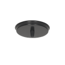 Tapa redonda de 3 luces s/cable Negro