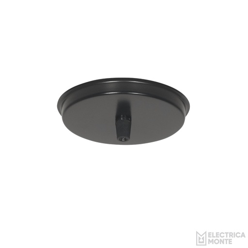 [X-64N] Tapa redonda de 3 luces s/cable Negro