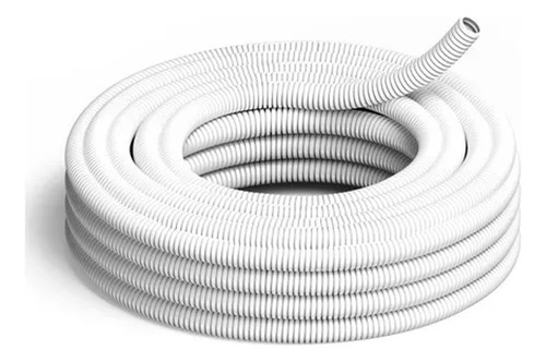 [043-21B] Caño Flexible Corrugado Blanco  1”