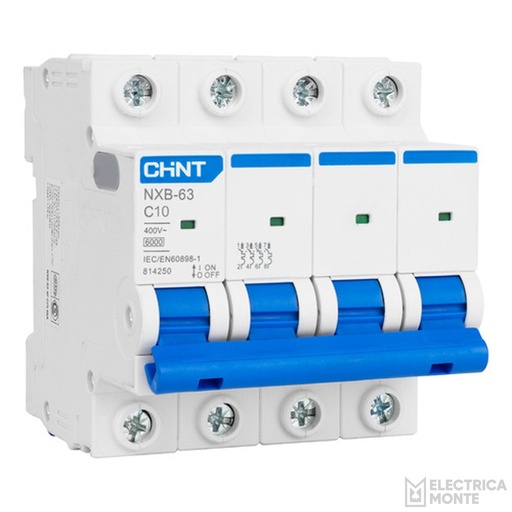 [036nxb-634pc10] Térmica 4X10A 6Ka Curva C Chint