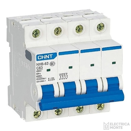 [036NXB-634PC25] Térmica 4X25A 6Ka Curva C Chint