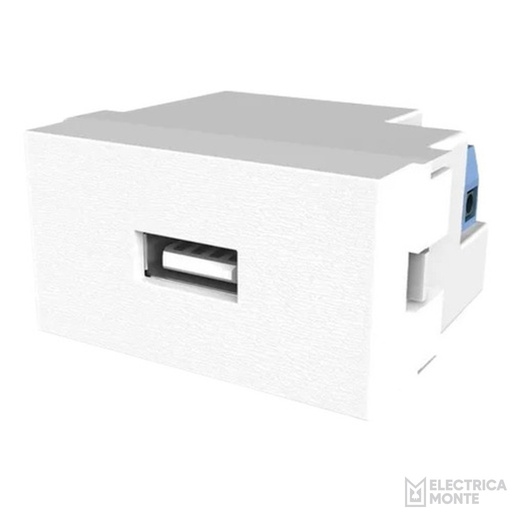 [60146] Toma USB de carga de 1A Platinum Blanco Jeluz