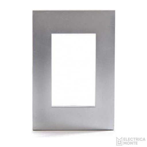 [45098/7] Tapas Platinum 5x10 cm. 3 módulos  Plata Jeluz