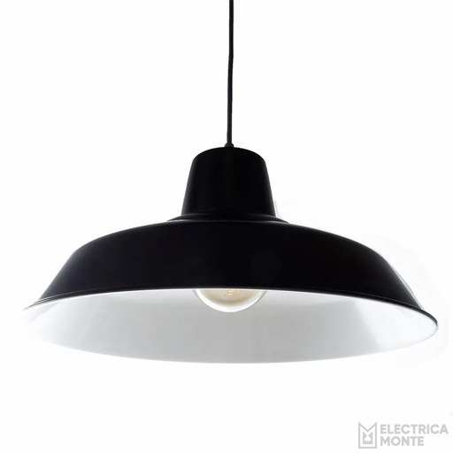 [840621] Colgante de Chapa Galponero 35 Cm Negro Base Blanca