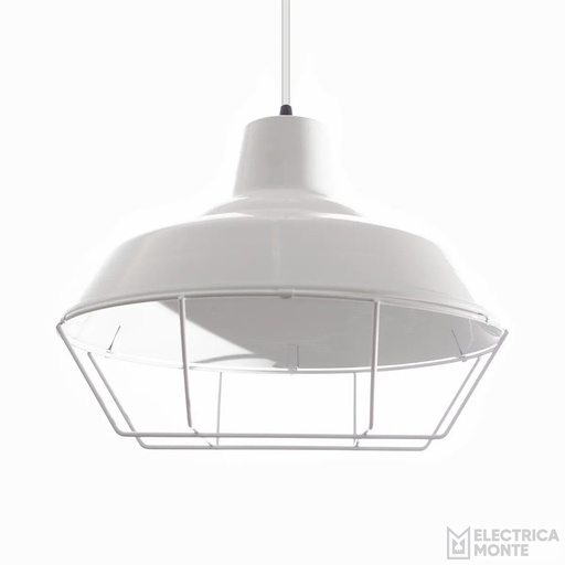 [840640] Colgante de Chapa Galponero R 30 Cm Blanco Base Blanca