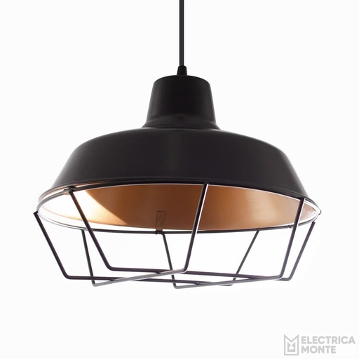 [840644] Colgante de Chapa Galponero R 30 Cm Negro Base Habano