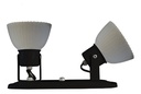 Spot Anabella 2 Luces Redondas Negro