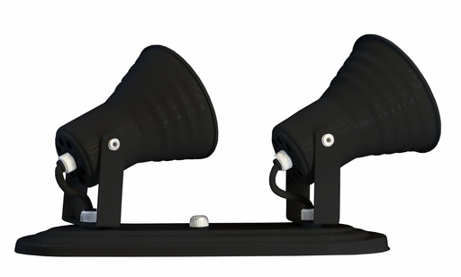 [610111] Spot Escalonado 2 Luces Negro