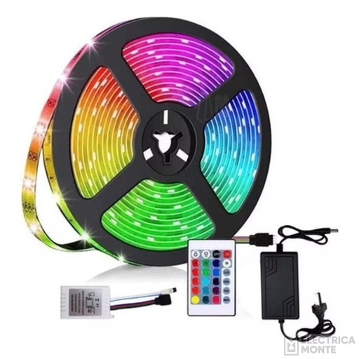 Kit Tira LED RGB 5 mts Completo con Fuente